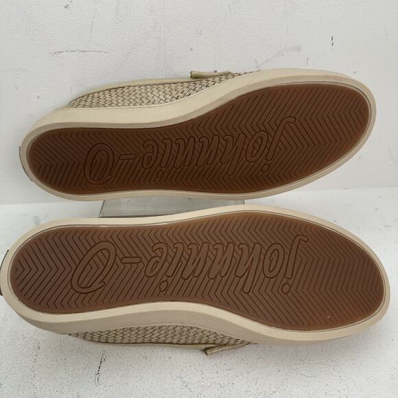 Johnnie-O La Jolla Woven Leather Loafter Moccasin Shoes Taupe Men\'s Size 8